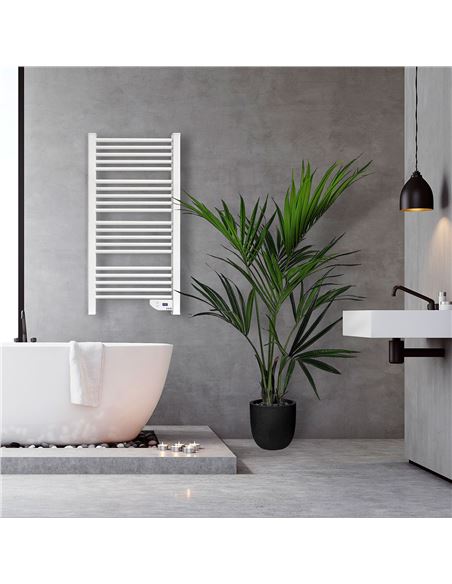 Radiador secatoallas eléctrico LOREN 750W blanco