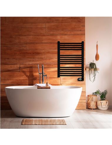 Radiador Secatoallas Eléctrico de Bajo Consumo NOOR (500W) - Negro