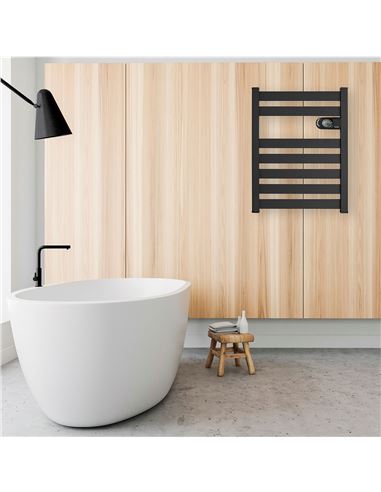 Radiador Secatoallas Eléctrico de Bajo Consumo ZINNIA (500W) - Antracita