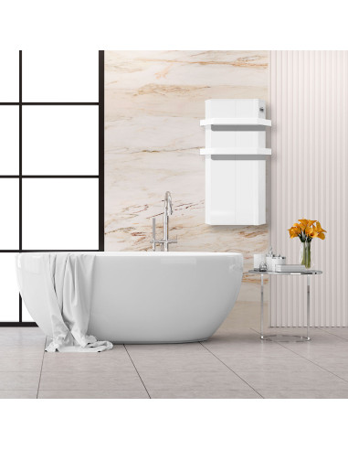 Radiador secatoallas eléctrico ENYA 750W blanco