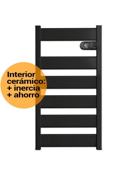 Radiador secatoallas eléctrico LYSA 750W negro