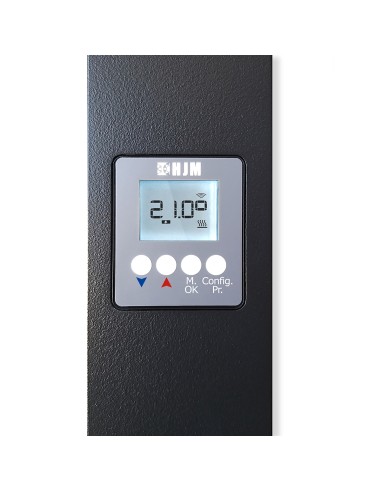 Radiador cerámico vertical AVA WIFI 2000W Negro, Sin Smartbox, Bajo Consumo-Programable 24/7